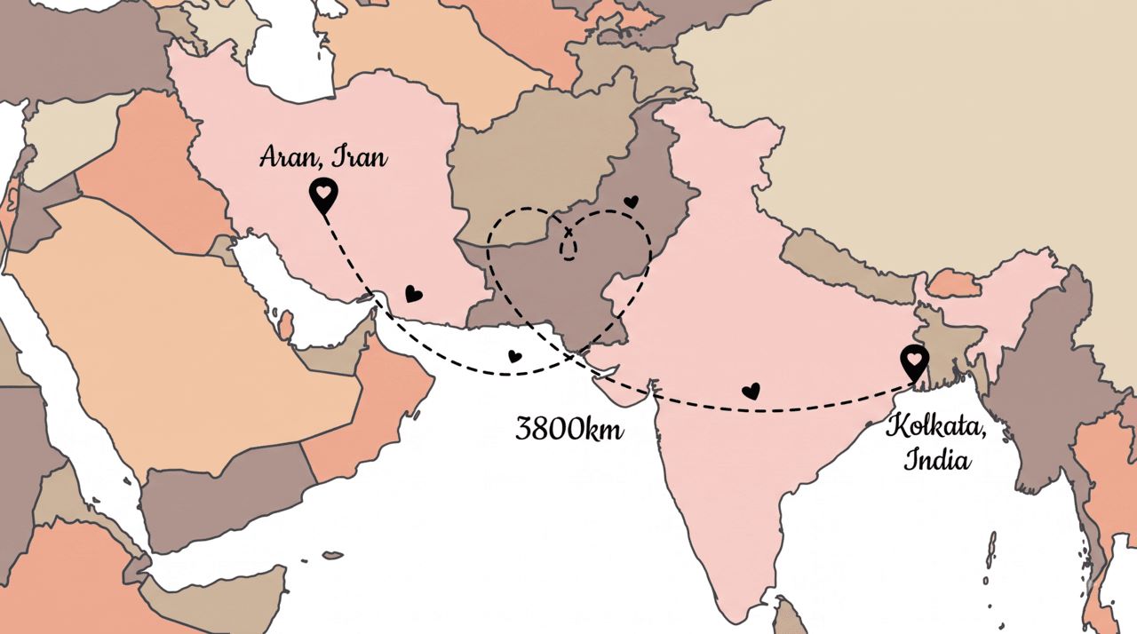 Aran to Kolkata Map